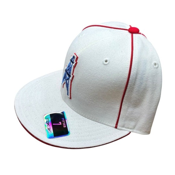 Vintage Houston Oilers NFL Red Hat Reebok Unisex Size 7 Football Cap - Picture 3 of 9